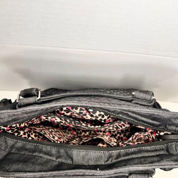 Vera Bradley Solid Shoulder Purse and Matching Crossbody Wallet w/ Wristlet RFID - Picture 8 of 15